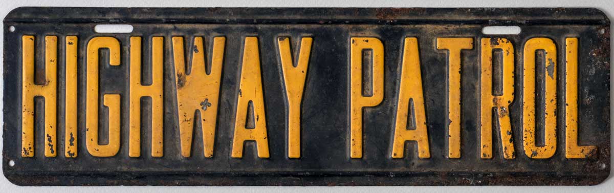 highway patrol plate