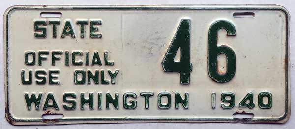 Washington  police license plate image