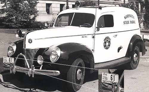 Washington  police license plate image