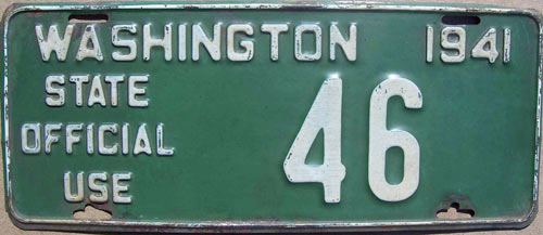 Washington  police license plate image