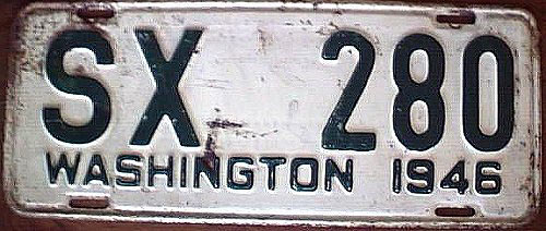 Washington  police license plate image