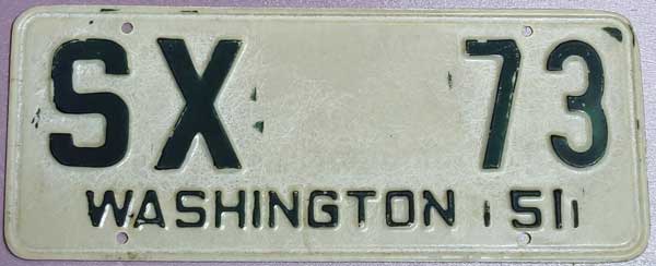 Washington  police license plate image