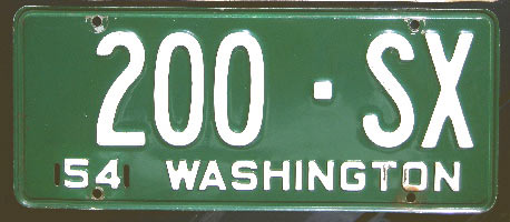 Washington  police license plate image