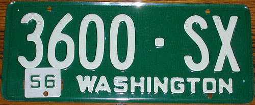 Washington  police license plate image