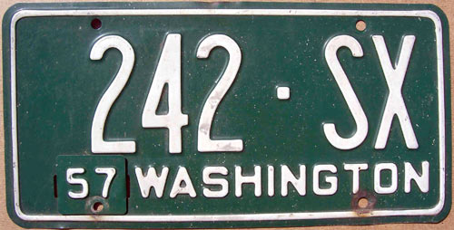 Washington  police license plate image