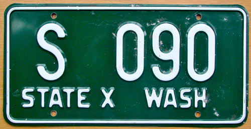 Washington  police license plate image