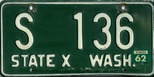 Washington  police license plate image