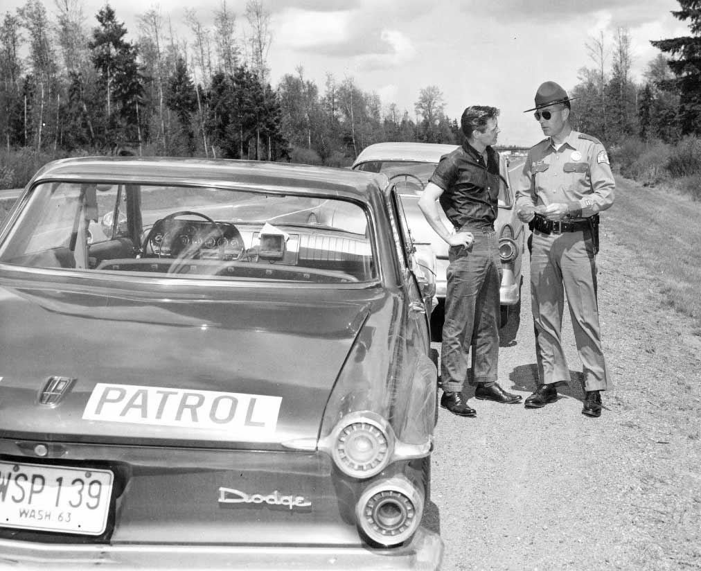 Washington  police license plate image