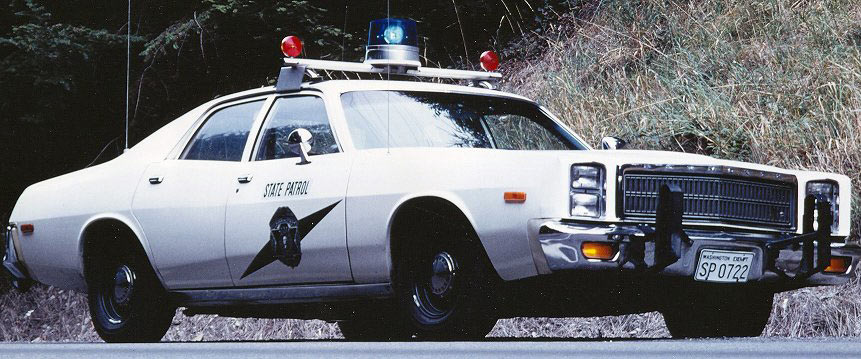 Washington  police license plate image