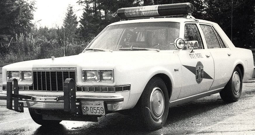 Washington  police license plate image