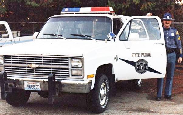 Washington  police license plate image