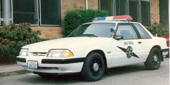 Washington  police license plate image