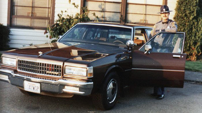 Washington  police license plate image