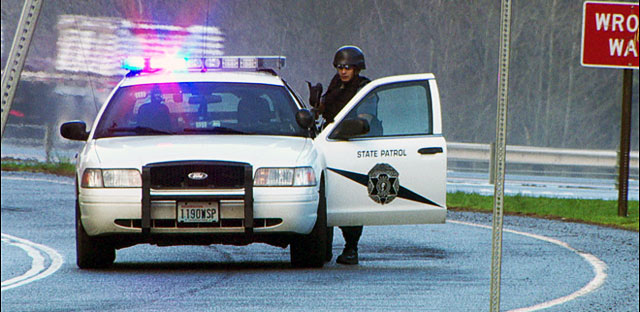 Washington  police license plate image