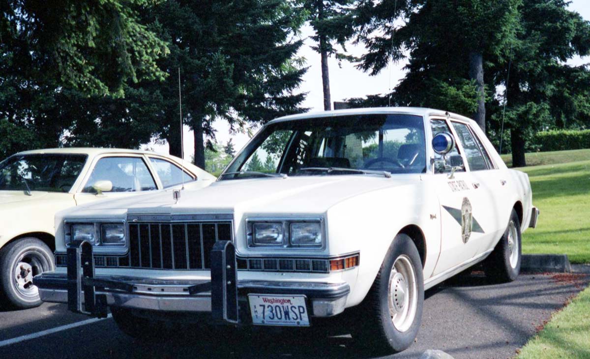 Washington  police license plate image