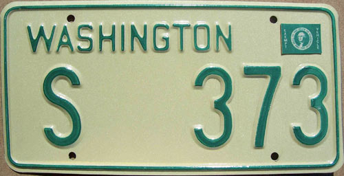 Washington  police license plate image