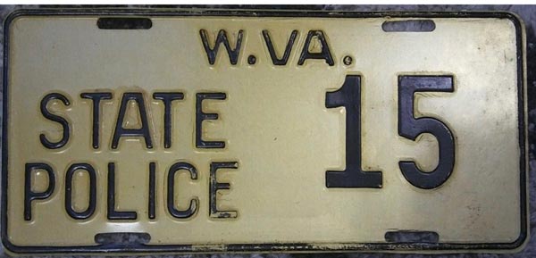 West Virginia  police license plate