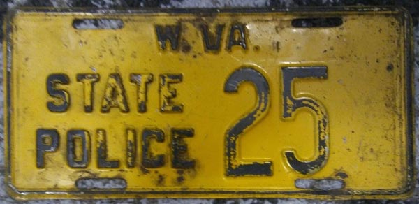 West Virginia  police license plate