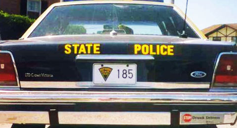 West Virginia  police license plate image