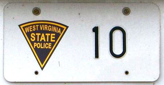 West Virginia  police license plate image