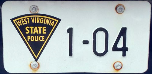 West Virginia  police license plate image