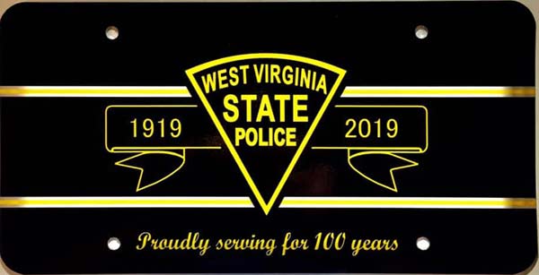 West Virginia  police license plate image