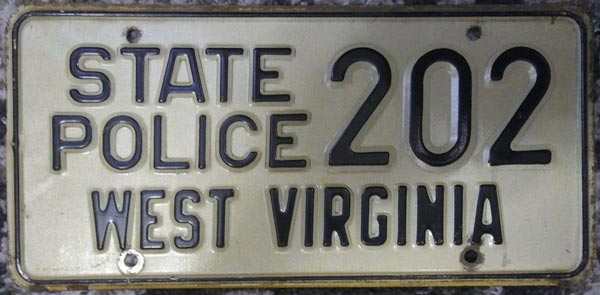 West Virginia  police license plate