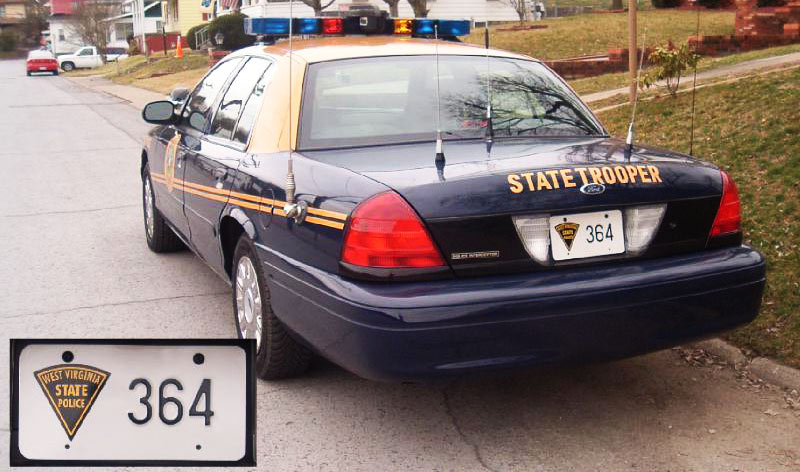 West Virginia  police license plate image