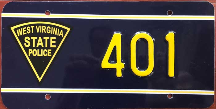 West Virginia  police license plate