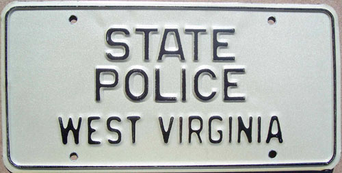 West Virginia  police license plate image