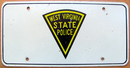 West Virginia  police license plate image