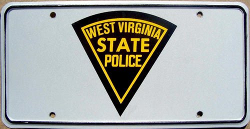 West Virginia  police license plate image