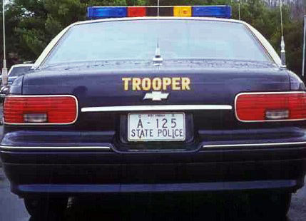 West Virginia  police license plate image