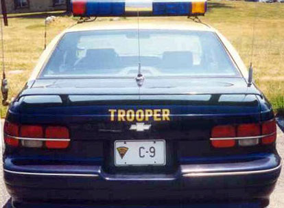 West Virginia  police license plate image