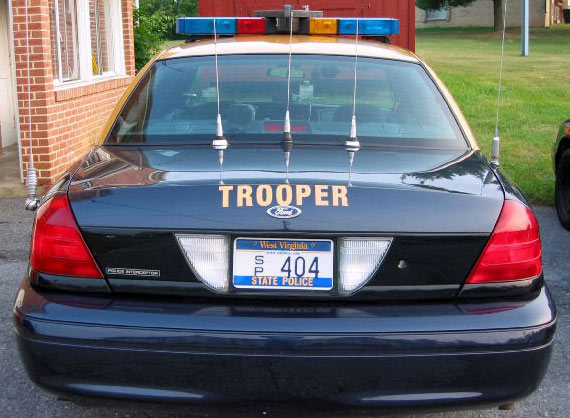 West Virginia  police license plate image