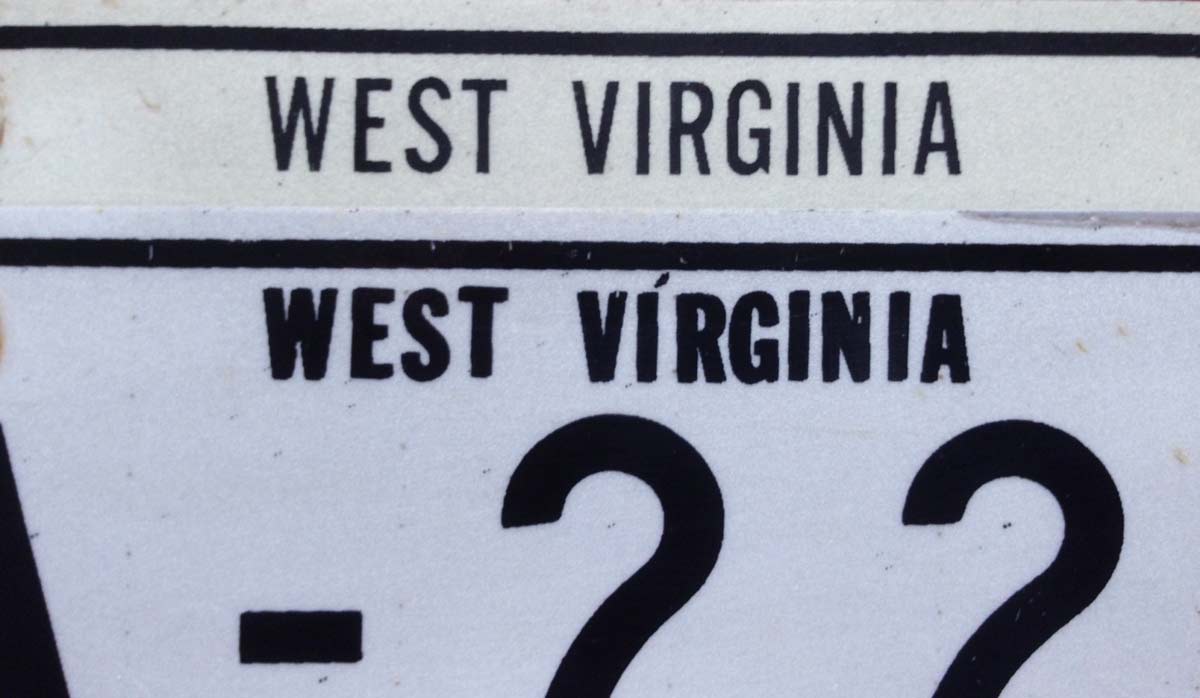 West Virginia  police license plate image