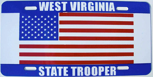 West Virginia  police license plate image