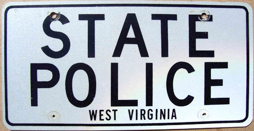 West Virginia  police license plate image