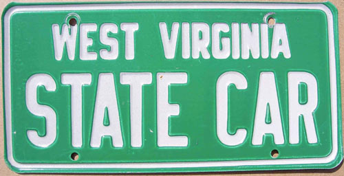 West Virginia  police license plate image