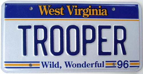 West Virginia  police license plate image