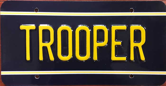 West Virginia  police license plate image