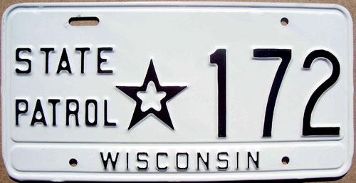 Wisconsin  police license plate image