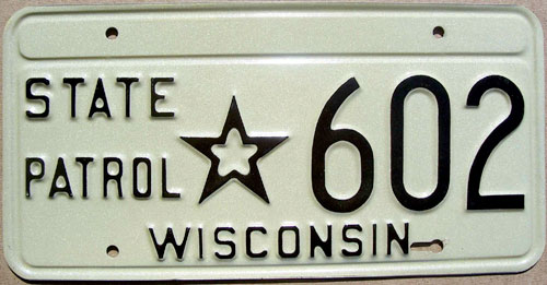 Wisconsin  police license plate image