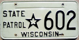 Wisconsin  police license plate image