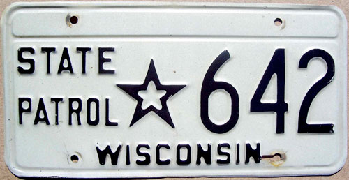 Wisconsin  police license plate image