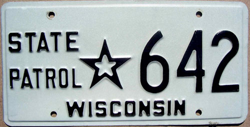 Wisconsin  police license plate image