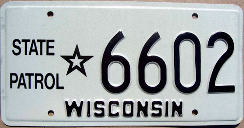 Wisconsin  police license plate image