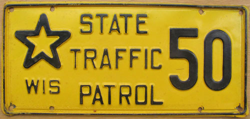 Wisconsin  police license plate image