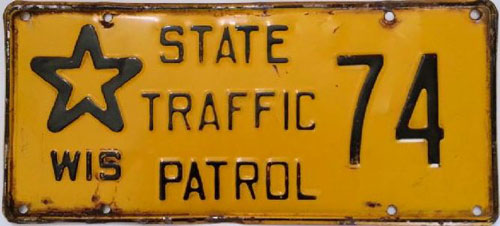 Wisconsin  police license plate image