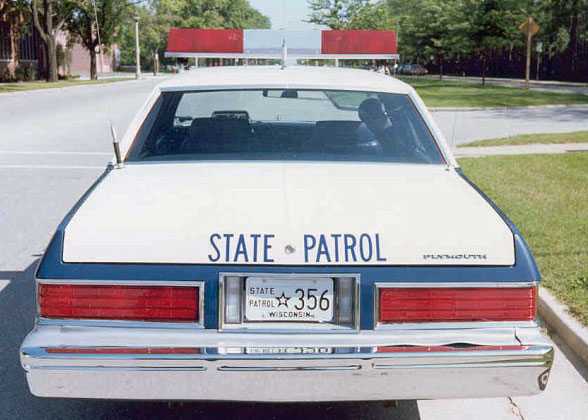 Wisconsin  police license plate image